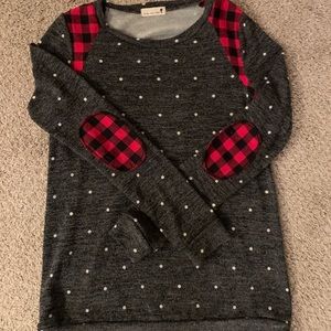 Mindy Mae’s polka dot light weight sweater